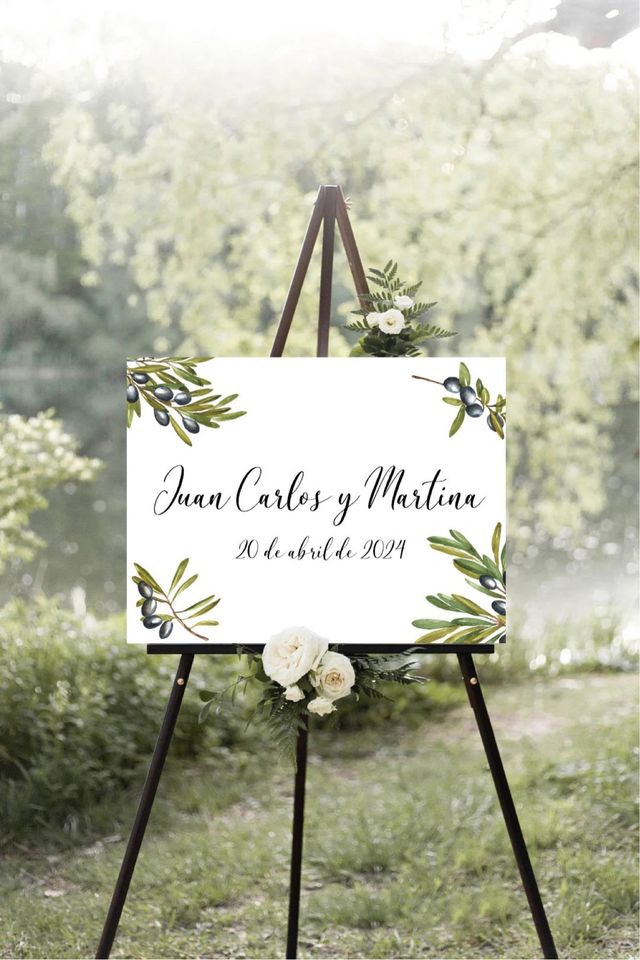 Cartel bienvenida boda