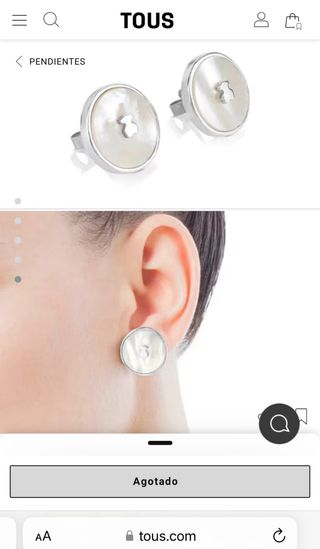 Pendientes plata nácar TOUS