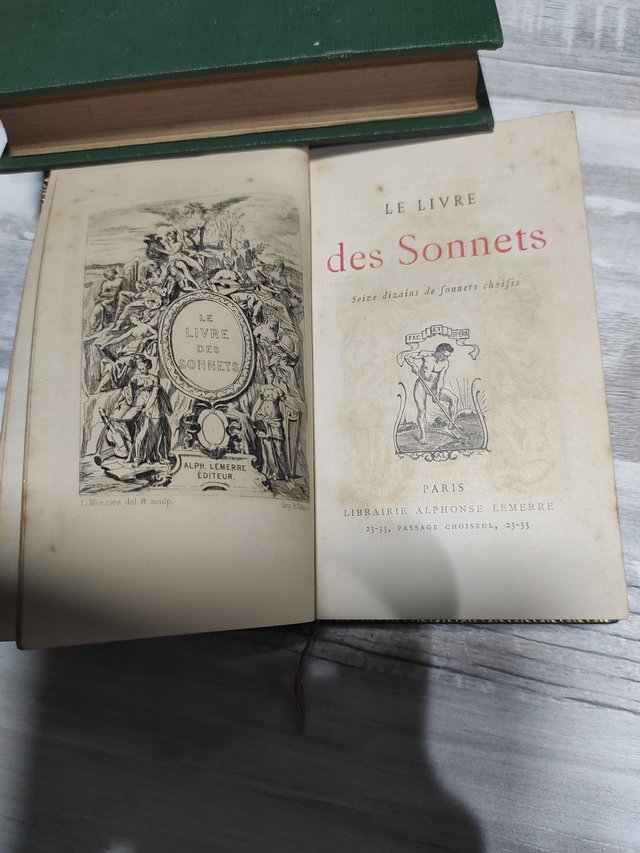 OFERTA! LE LIVRE DES SONNETS. PARIS EDICION  1875