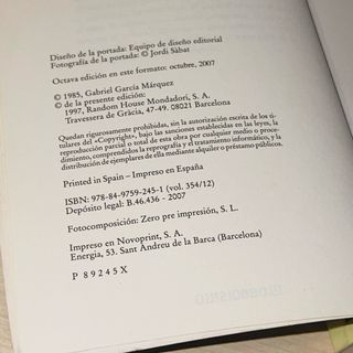 Novela EL AMOR EN LOS TIEMPOS DEL CÓLERA