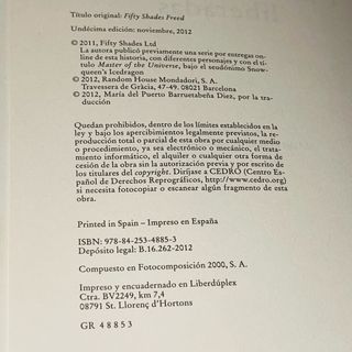 Trilogía novelas “CINCUENTA SOMBRAS”, E. L. James