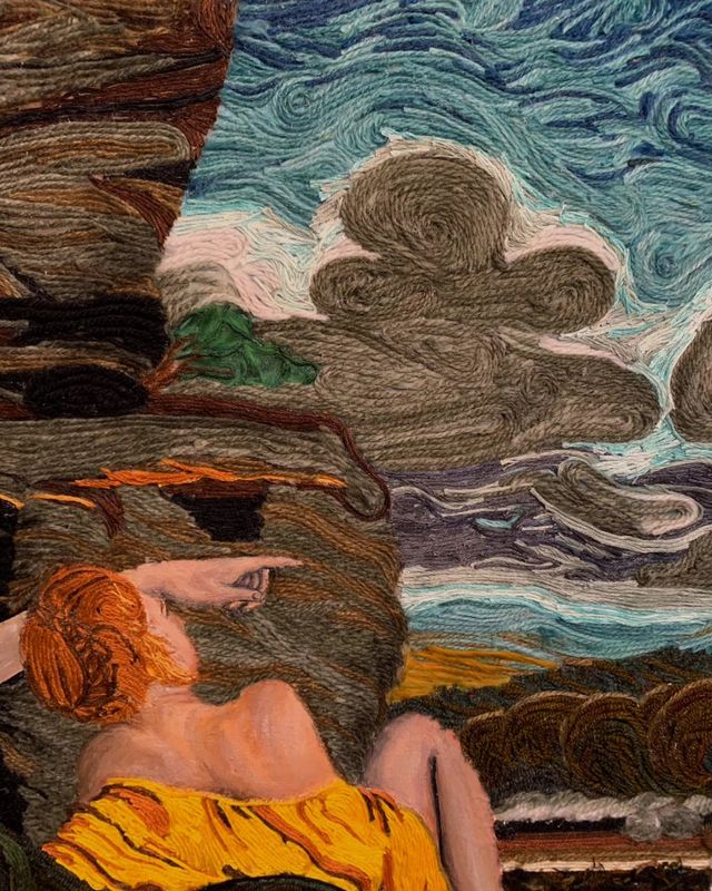 Obra de arte "lot y sus hijas de lana"