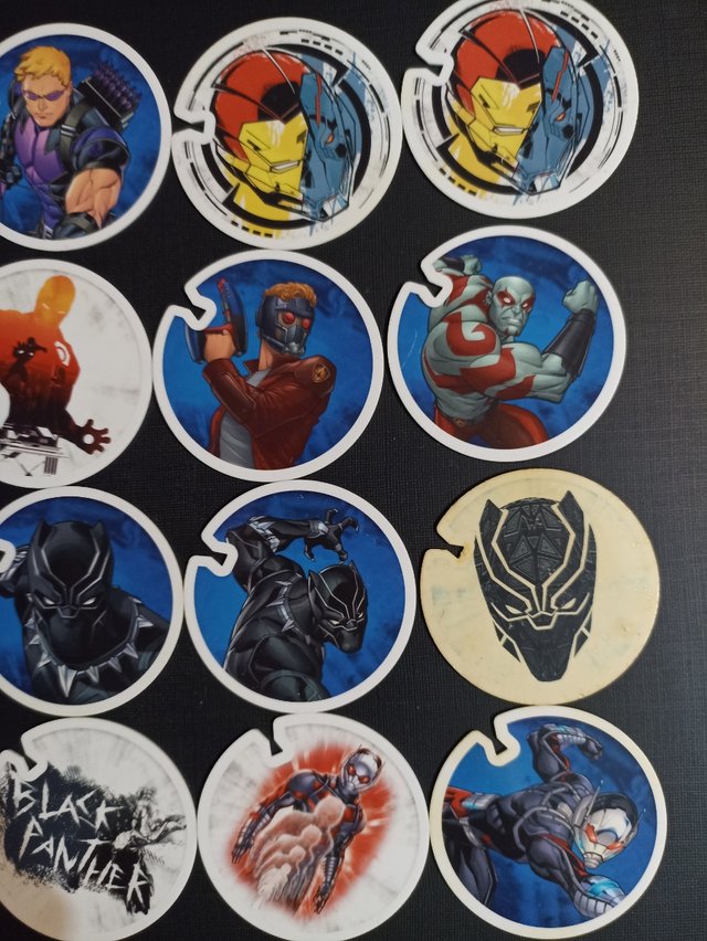 💬 Lote 17 tazos flizz Marvel