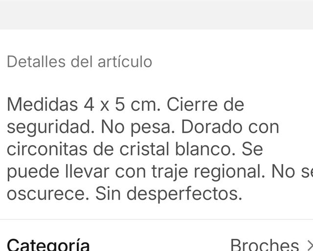 Broche traje regional
