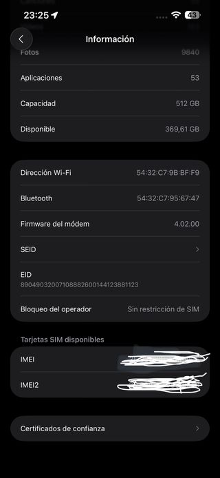 Iphone 14 pro max 512 Gb. Negro espacial