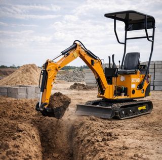 Mini excavadora retro la + pequeña 800kg 14cv koop