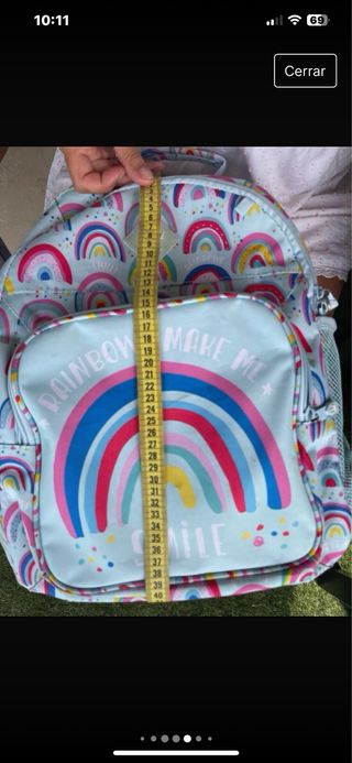 Mochila escolar niña Glow lab Arcoiris