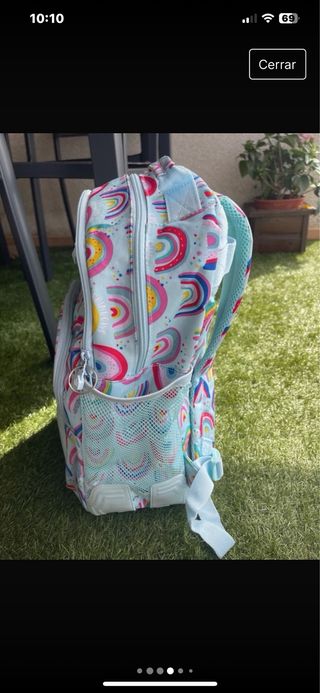 Mochila escolar niña Glow lab Arcoiris