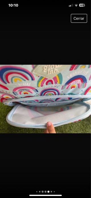 Mochila escolar niña Glow lab Arcoiris