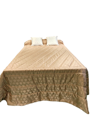 Colcha vintage reversible + cojines (lavada)