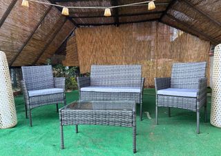 Banco jardín madera antiguo