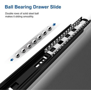 Jogo corrediças para gaveta preto Vadania - NOVO