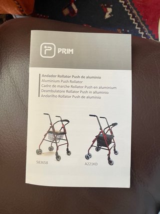 Prim Andador Rollator Push de aluminio 583658
