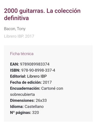 Libro Colección de Guitarras