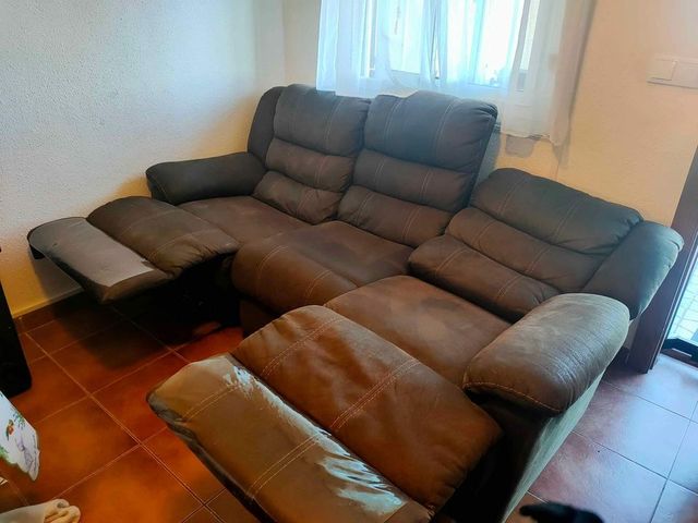 Sofá 3 Plazas Con Asientos Reclinables