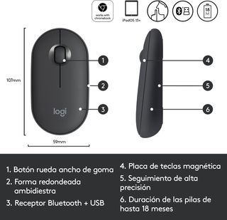 Ratón Logitech Pebble M350