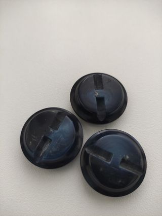 Conjunto botones azul cobalto perlado