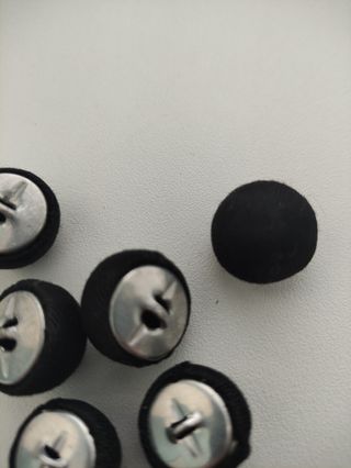 Conjunto botones vintage forrados tela 1