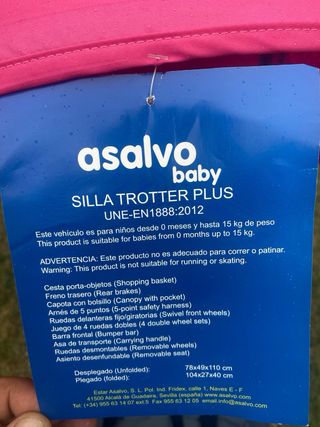 Silla de paseo Trotter Plus Rosa-Negro