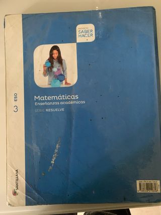 Matematicas 3 ESO santillana. Serie resuelve