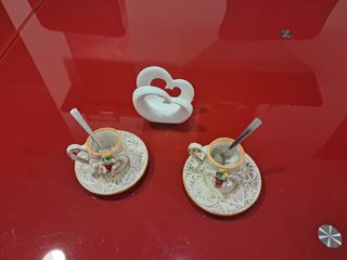 Tazzine in porcellana di capodimonte vintage