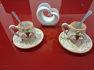 Tazzine in porcellana di capodimonte vintage