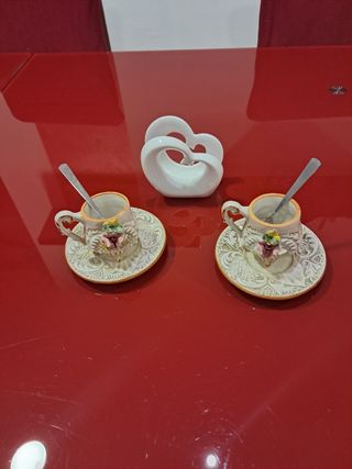 Tazzine in porcellana di capodimonte vintage