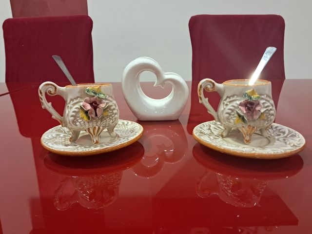 Tazzine in porcellana di capodimonte vintage