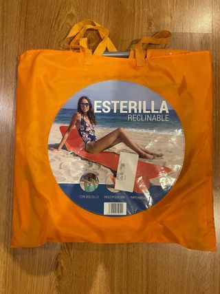 Esterilla de playa con inclinacion