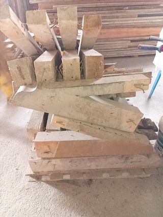 Tocones tejadillo de madera