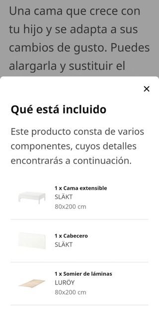 CAMA  SLAKT EXTENSIBLE EVOLUTIVA