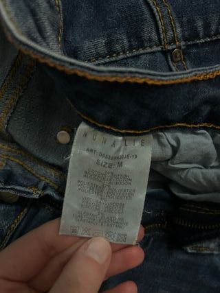 Jeans blu Nuna Lie con strass brillantinosi