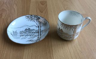 Serviço chá café porcelana fina anos 60 oriental