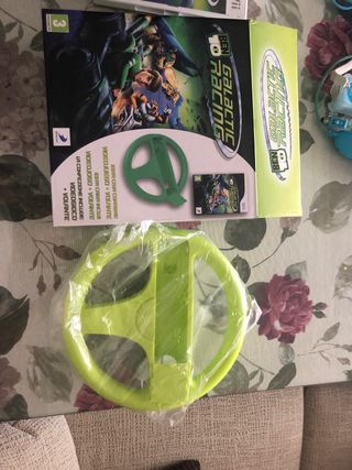 volante en verde para la wii
