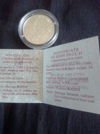 MONEDA DE PLATA L 2000.