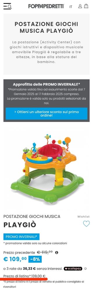 Girello Foppapedretti Playgiò con giochi