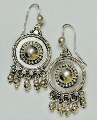 Pendientes Boho de Nepal en plata de ley 925