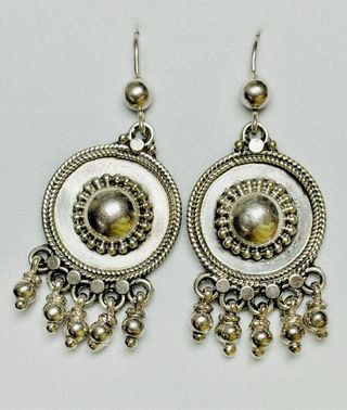 Pendientes Boho de Nepal en plata de ley 925