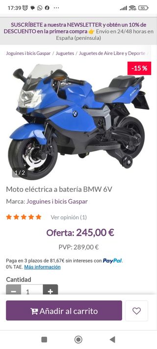 Moto batería bmw