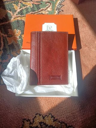 CARTERA TARJETERO PIEL