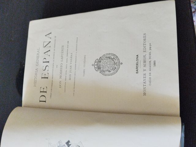 Vecchio libro sulla storia della Spagna