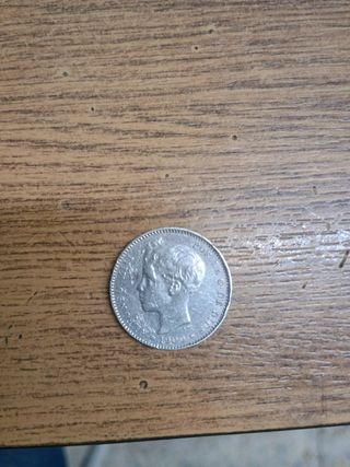 Una peseta de plata