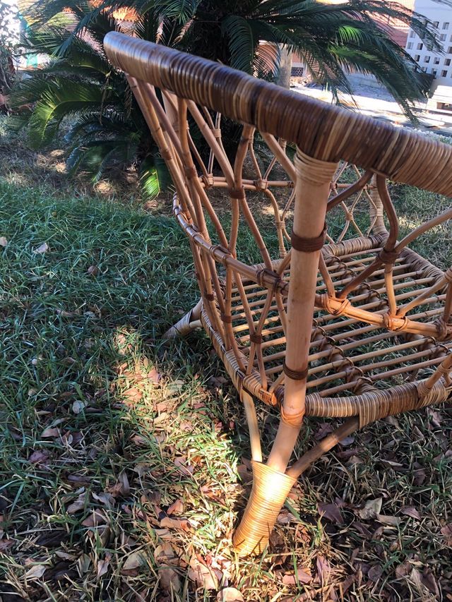 Sillon con cojines ratán natural