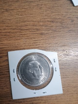 Moneda cinco pesetas 1949