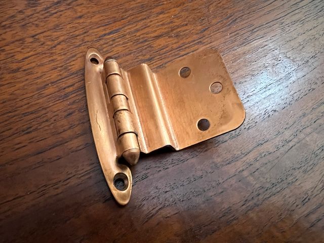 8 Bisagras medianas Cobre Rojo Antiguo