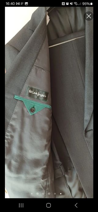 Traje de chaqueta con etiqueta