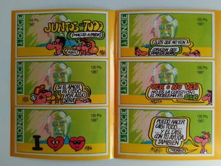 Pegatinas de la ONCE año 1987