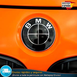 BMW 82mm Emblema Escudo Logo Capó o Maletero Negro