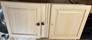 Puerta madera maziza de dos hojas 94,5cm X  52 cm