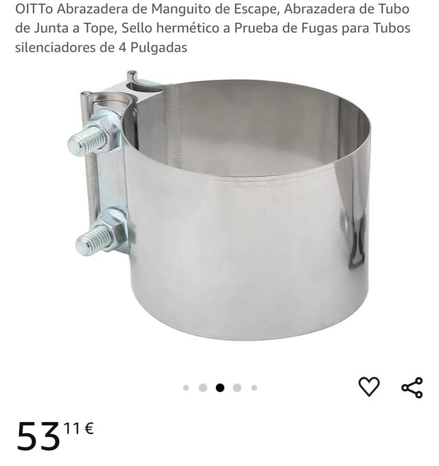 Abrazadera escape coche